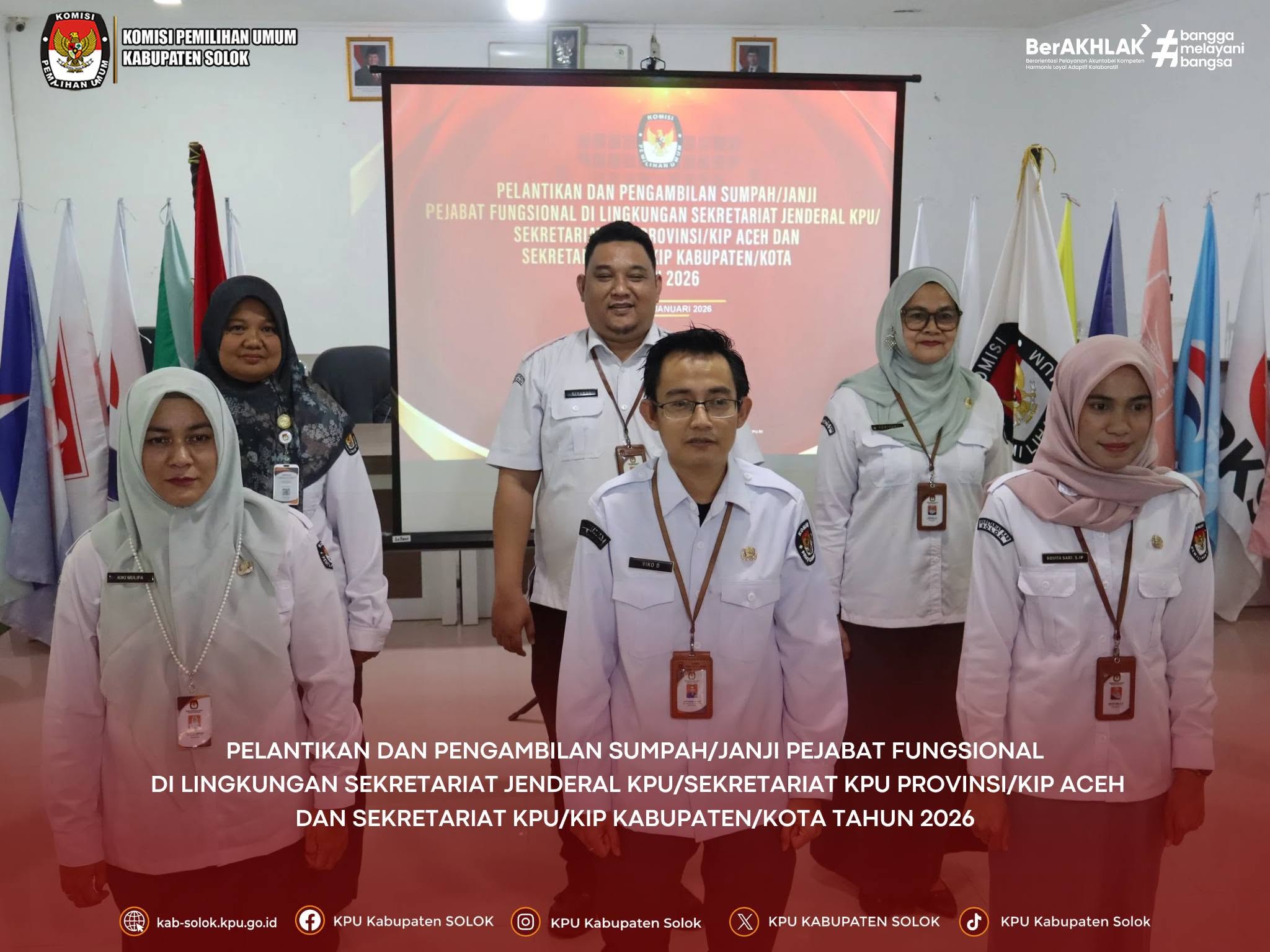 Pelantikan Pejabat Fungsional KPU Kabupaten Solok